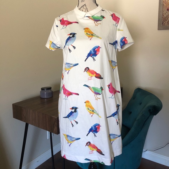 bird print summer dresses